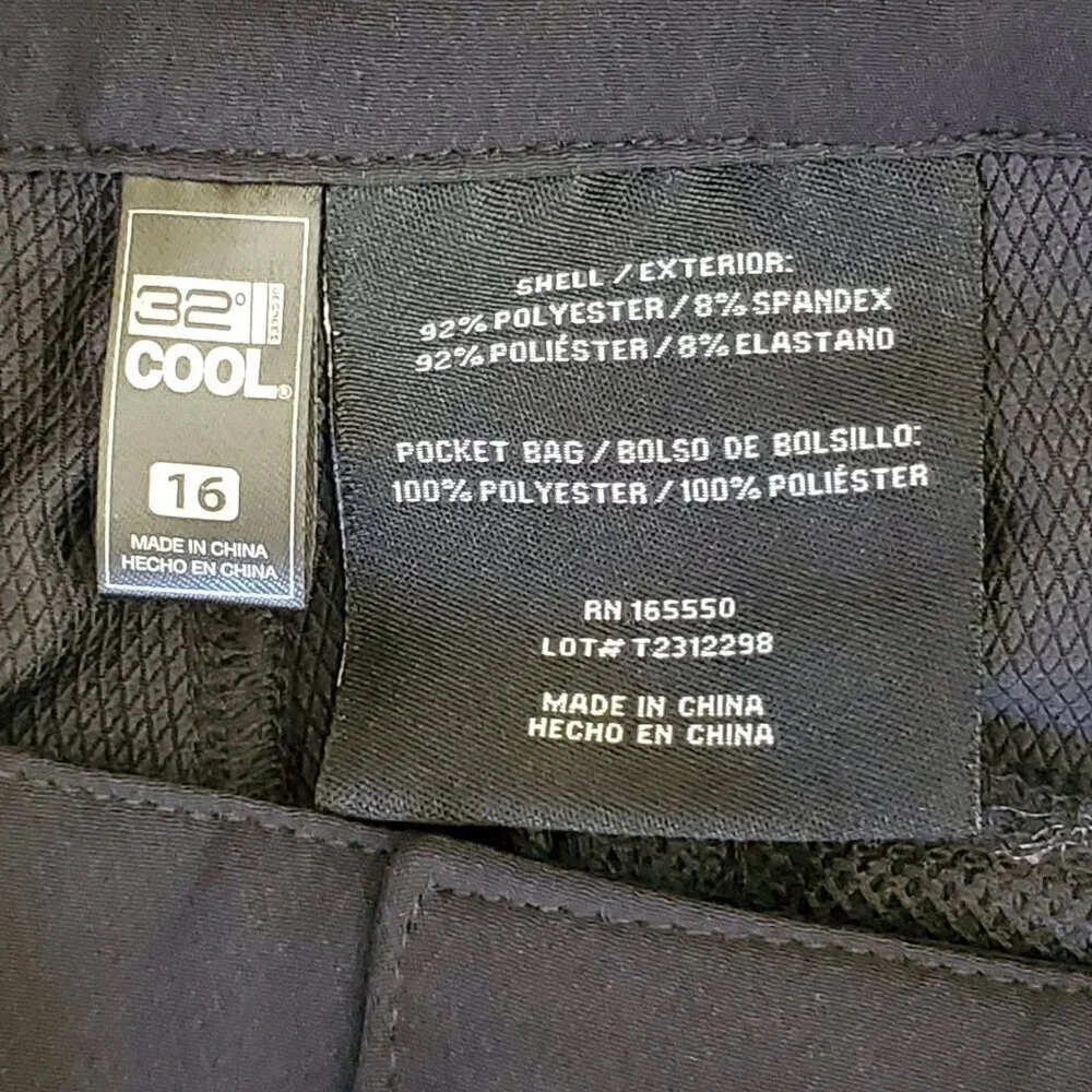 32 Degrees Cool Womens Black Stretch Trousers Size 16 - Picture 5 of 9